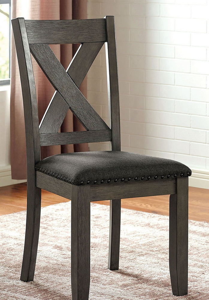 Cilgerran I 2 Dark Gray Fabric Side Chairs