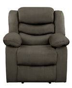 Discus Brown Fabric Manual Recliner