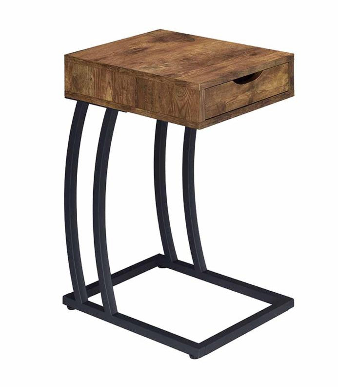 Cavasia Antique Nutmeg Wood/Metal Accent Table