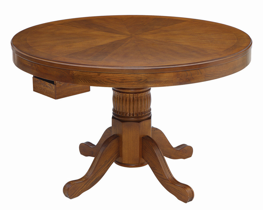 Mitchell Amber Wood Round Game/Dining Table