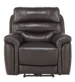 Lance Brown Leather Power Recliner