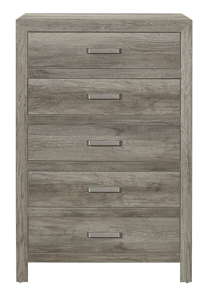 Mandan Gray Wood 5-Drawer Chest