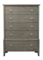 Cotterill Gray Wood 5-Drawer Chest