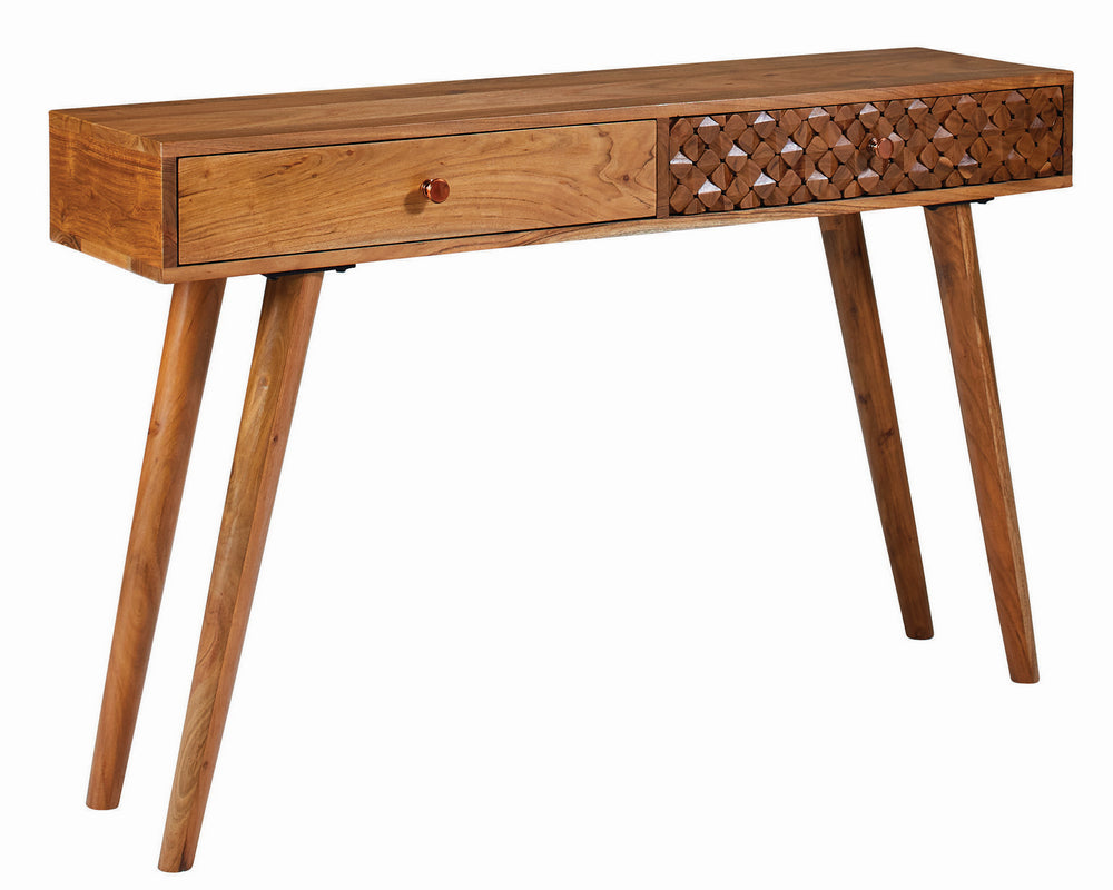 Hattie Natural Brown Wood Console Table