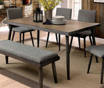 Vilhelm Gray Metal/Brown Wood Dining Table