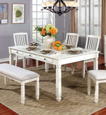 Kaliyah Antique White Wood Dining Table