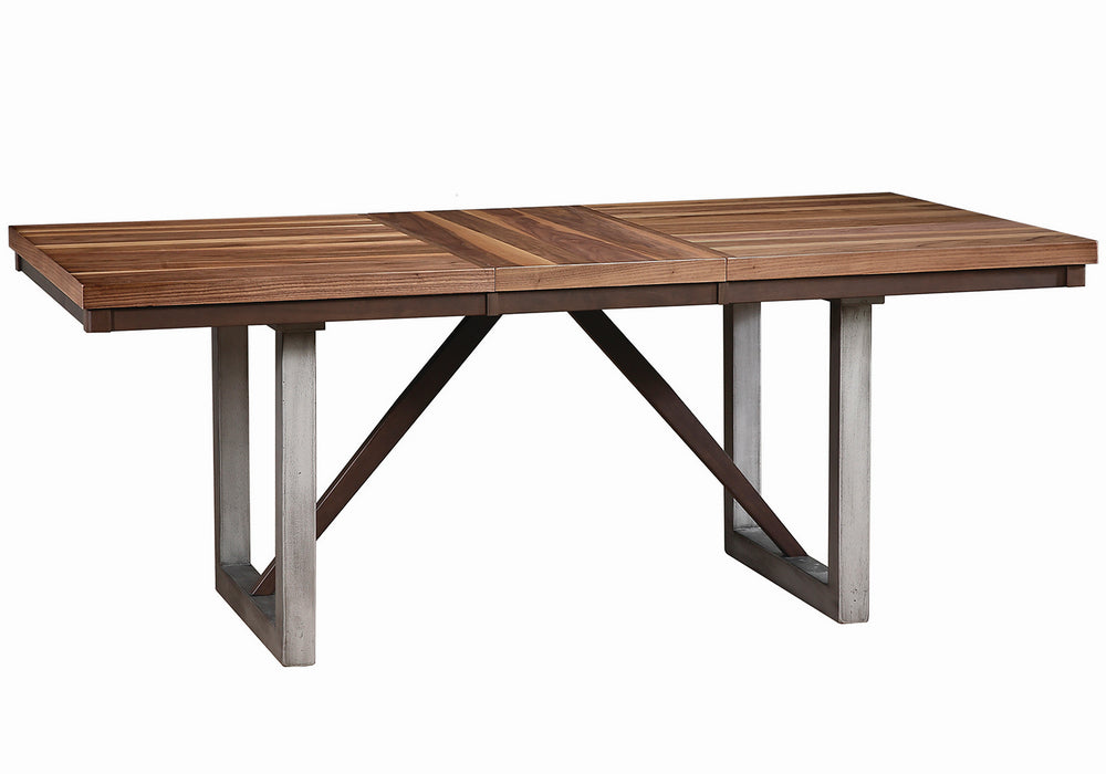 Spring Creek Walnut/Espresso Wood Extendable Dining Table