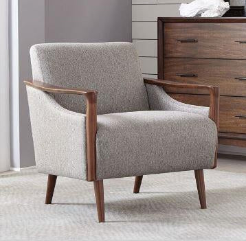 Beguile Grey Woven Fabric Accent Chair