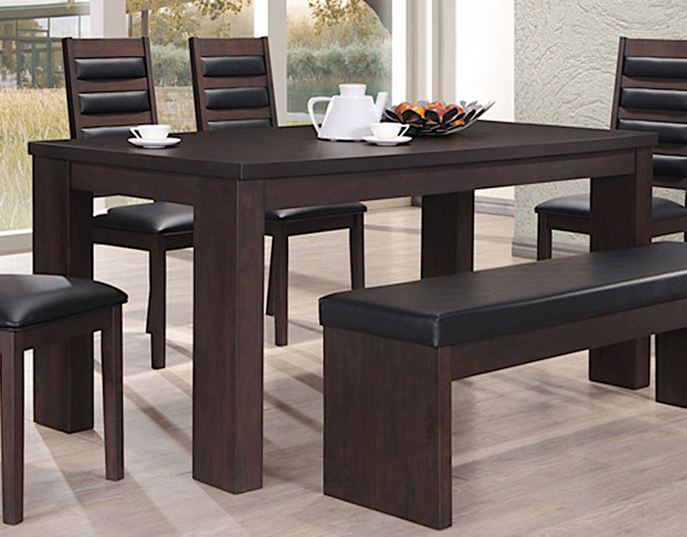 Salvatrice Cappuccino Wood Rectangular Dining Table