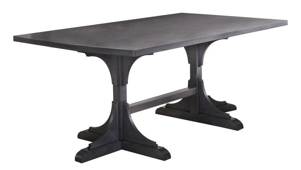 Janina Light Gray Wood Dining Table