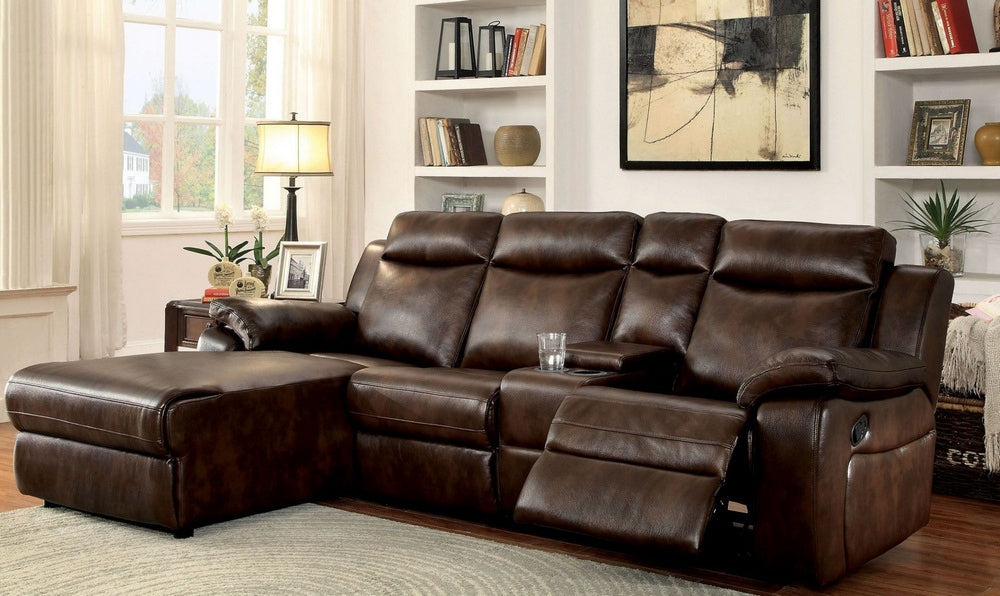 Hardy Brown LAF Manual Recliner Sectional