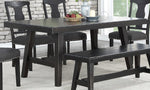 Ophelia II Black Wood Rectangular Dining Table