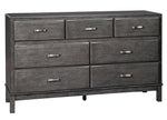 Caitbrook Gray Wood 7-Drawer Dresser