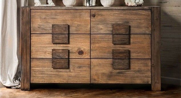 Janeiro Natural Tone Wood 6-Drawer Dresser