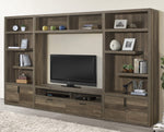 Danio 4-Pc Rustic Natural Wood Entertainment Center