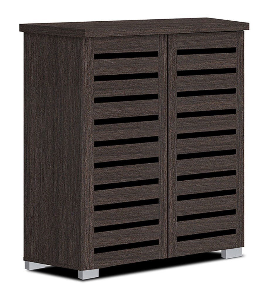 Amity Espresso Wood Shoe Cabinet w/2 Doors