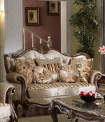 Gisella Cream/Brown Chenille Loveseat