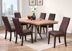 Spring Creek 7-Pc Natural Walnut/Espresso Dining Table Set