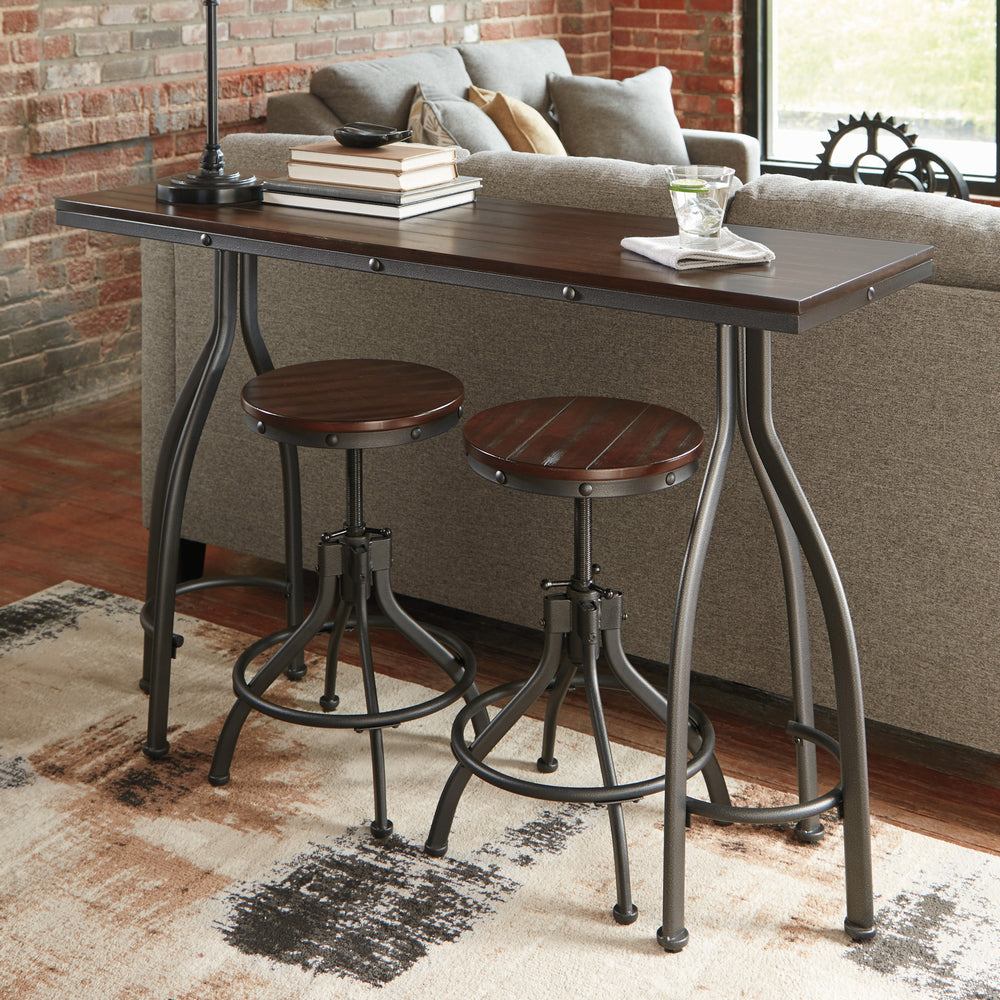 Odium 3-Pc Brown Counter Height Table Set