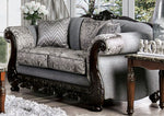 Newdale Gray Chenille Loveseat