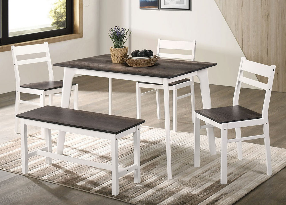 Debbie 5Pc Gray/White Wood Dining Table Set