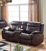 Ines Brown Manual Recliner Loveseat