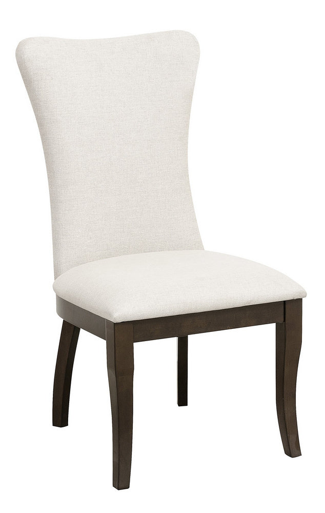 Oratorio 2 Off-White Fabric/Cherry Wood Side Chairs