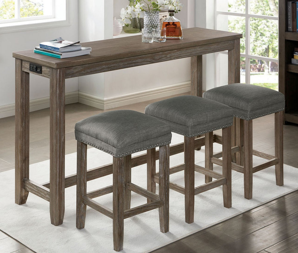 Caerleon 4-Pc Gray Counter Height Table Set