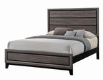 Watson Grey Oak/Black Wood King Panel Bed