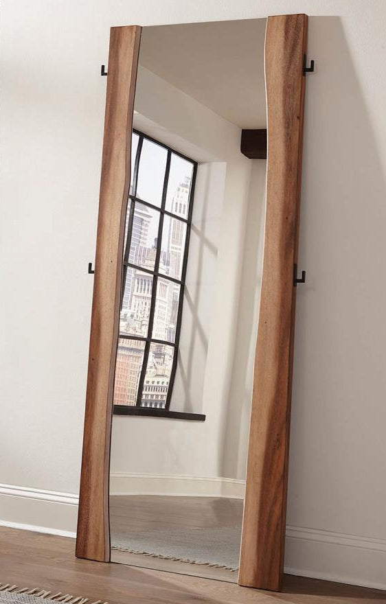 Madden Smokey Walnut Wood Frame Floor Mirror