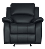 Clarkdale Black Vinyl Manual Recliner