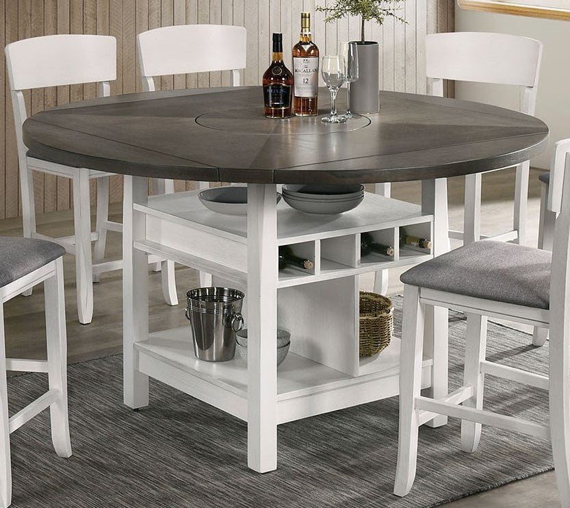 Stacie White/Gray Counter Height Table