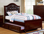 Olivia Dark Walnut Twin Platform Bed w/Trundle