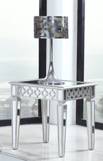 Jadyn Silver Mirrored Square End Table