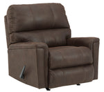 Navi Chestnut Faux Leather Manual Rocker Recliner