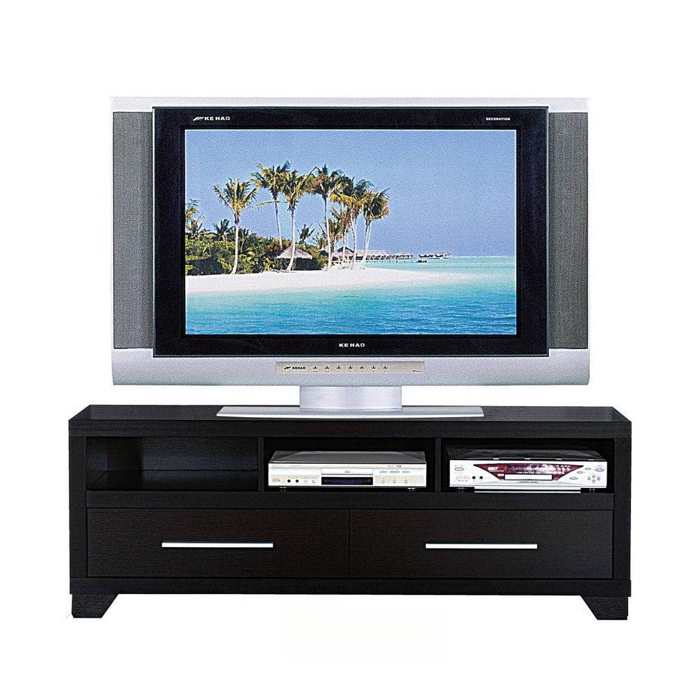 Eulalia Black Wood 2-Drawer TV Stand