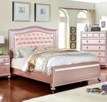 Ariston Rose Gold Leatherette/Wood Twin Bed