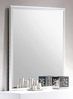 Florence White Lacquer Wood Frame Mirror