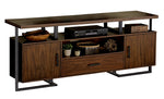 Sedley Walnut Wood/Rustic Black Metal TV Stand