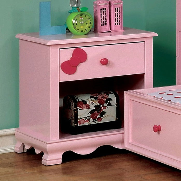 Dani Pink Solid Wood Nightstand