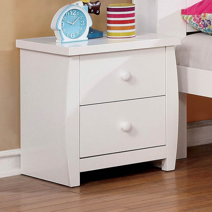 Marlee White Wood Nightstand