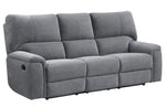 Dickinson Charcoal Fabric Manual Recliner Sofa