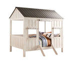 Spring Cottage White/Gray Wood Full Bed (Oversized)