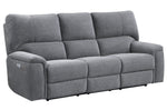 Dickinson Charcoal Fabric Power Recliner Sofa