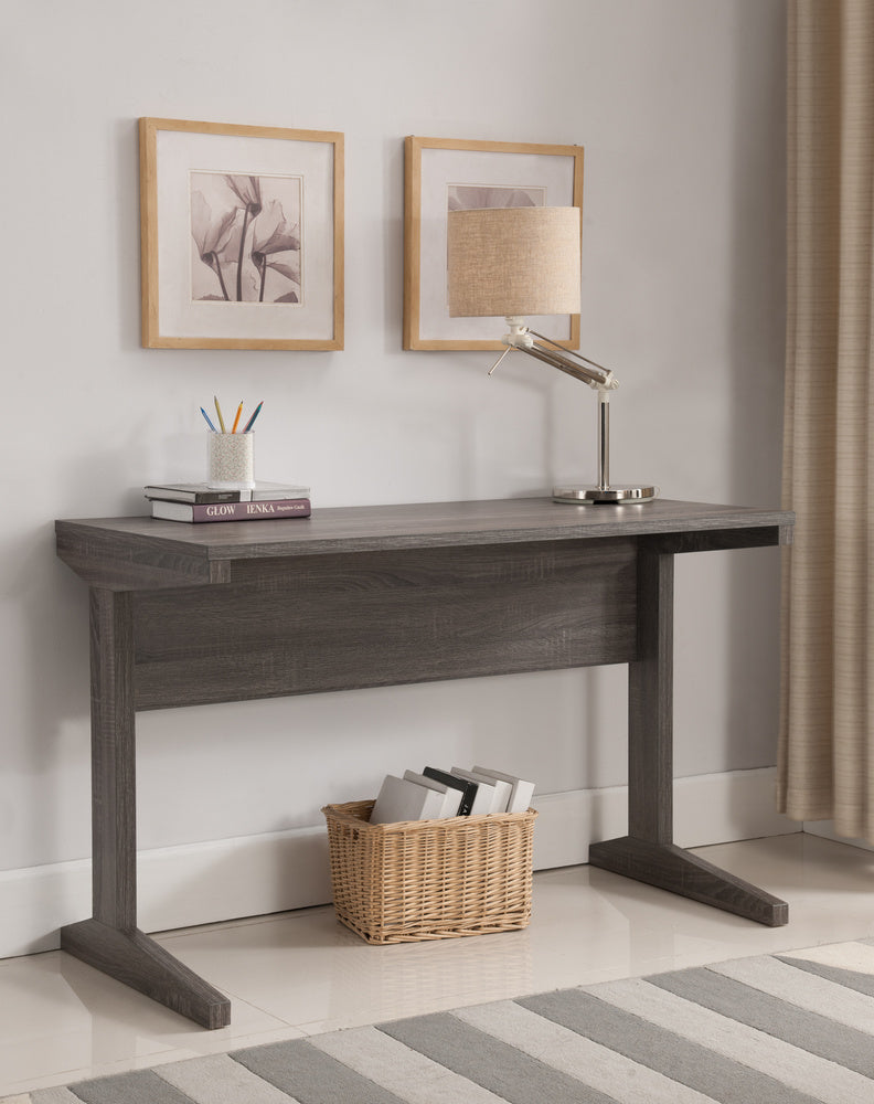 Giada Distressed Grey Wood Writing Desk