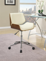 Abilene Ecru Leatherette Upholstered Office Chair