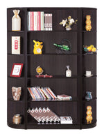 Giada Red Cocoa Wood Corner Bookcase