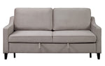 Adelia Cobblestone Velvet Fabric Convertible Sofa