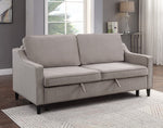 Adelia Cobblestone Velvet Fabric Convertible Sofa