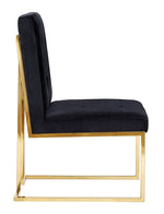 Akiko 2 Black Velvet Upholstered Side Chairs